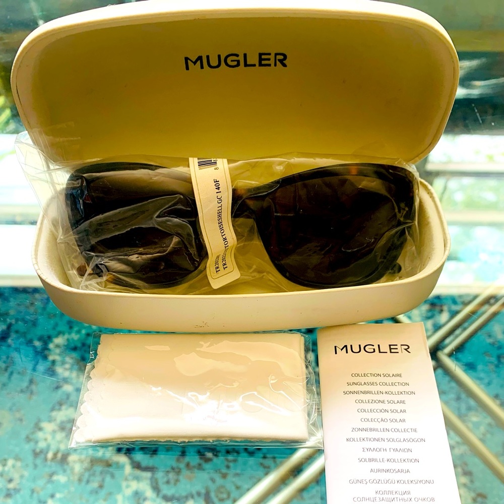 ✨Thierry Mugler✨Tortoiseshell Squared Cat Sunglasses (TR 2022 C02 140 CR39 CAT3)